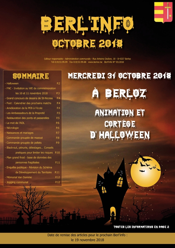 Berl'info octobre 2018   Couverture
