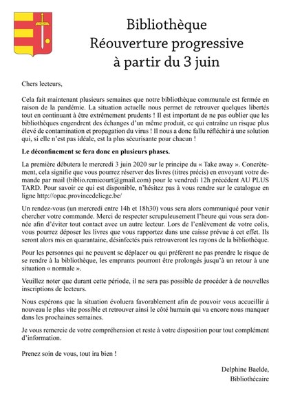 déconfinement biblio phase 1